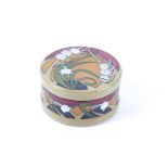 A Moorcroft Pottery Lidded Storage Pot, Fleurs Deco' floral pattern designed by Vicky Lovatt.