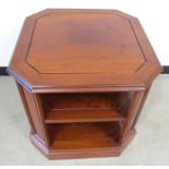 A 20th Century oriental hardwood octagonal occasional table, three tiers with moulded decoration