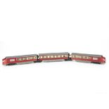 Trix 00 Gauge red and cream 3-Car Meteor Set, F-G (3)