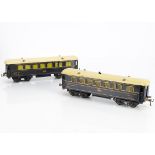 Two Hornby O Gauge 'Riviera Blue' Wagons-Lits Coaches, a Liverpool-made Sleeping Car No 2644A, and