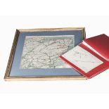 Railway Maps, a framed and glazed Map of The Great North of Scotland Railway 14" wide x 15" high,