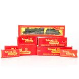 Tri-ang Railways 00 Gauge Locomotives, R52 BR black 'Jinty' (lacks one BR logo), R259S Britannia and