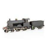 A repainted Bing for Bassett-Lowke 0 Gauge Live Steam 'Black Prince' 4-4-0 Locomotive and Tender,