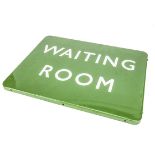 Original BR Southern Enamelled Waiting Room Sign, with white lettering on a green ground