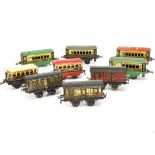 Hornby Series 0 Gauge Four-Wheel Coaches, LMS Guard's Van, circa 1925, F, four handles missing, GWR