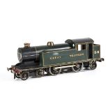 A modified Milbro 0 Gauge 3-rail electric 4-4-2 Tank Locomotive, in Great Western lined green as