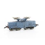 A Boxed Post-war French Hornby 0 Gauge 20v electric TZB Freight Locomotive, in SNCF blue, running no