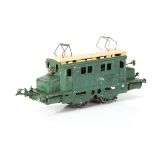 A French Hornby 0 Gauge post-war 20-volt AC electric model in SNCF turquoise-green with cream