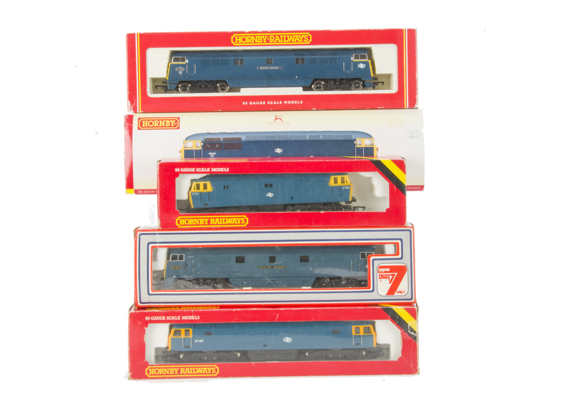 Hornby 00 Gauge (Margate and China) and Lima BR blue Diesel Locomotives, R075 Class 47 421, R758