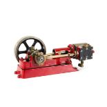 A well-made Single-cylinder horizontal Mill-type Steam Engine, probably from a Stuart Turner design,