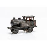 An uncommon clockwork LMS Floor Train Tank Locomotive by unknown maker, approx 6" long, in