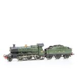 An 0 Gauge 3-rail electric GWR Churchward 43xx 'Mogul' class 2-6-0 Locomotive and Tender, a