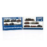 Fleischmann N Gauge Prussian and Bavarian Train Sets, two cased sets 7902 comprising P10 3910