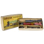 A Boxed Chad Valley 'Ubilda' 4-4-2 Tank Locomotive, in original kit form the locomotive in LMS