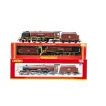 Hornby (Margate and China) 00 Gauge BR maroon Steam Locomotives and Tenders, R135 Coronation Class