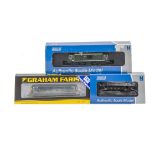 Graham Farish and Dapol N Gauge Steam and Diesel Locomotives, three cased examples all with card