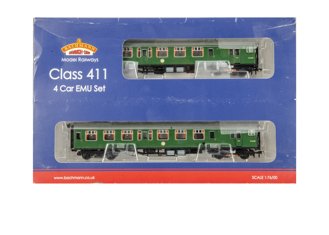 Bachmann 00 Gauge 31-425 4-CEP EMU 7105 late SR green 4-car unit, in original box, E, box G-VG,