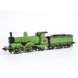 A Scratch-built 0 Gauge 3-rail LSWR Adams 'A12' Jubilee class 0-4-2 Locomotive and Tender, neatly-