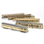 Uncompleted scratch- and kit-built 0 Gauge GWR Railcar and Autocoach Projects, including brass