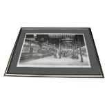 Limited Edition Railway Prints by John S Gibb, two framed and glazed sepia artists proof prints