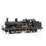 Leeds Model Co 0 Gauge LNER black 0-6-2 Tank Locomotive, repainted (1979) and numbered 5720, VG,