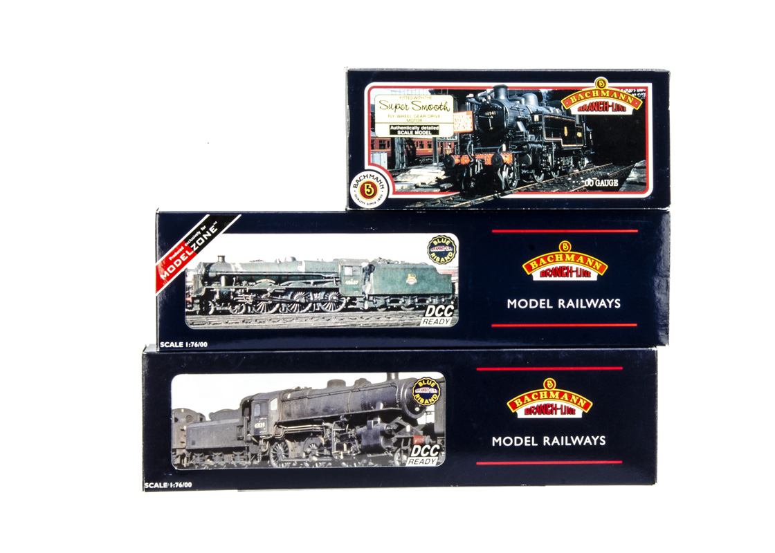 Bachmann 00 Gauge BR Steam Locomotives, 31-451A black Ivatt Class 2-6-2 tank 41250, 31-175Z