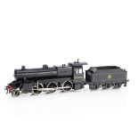 A Bassett-Lowke 0 Gauge Live Steam 'Stanier Mogul' 2-6-0 Locomotive and Tender, a late example in