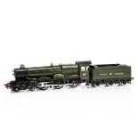 An 0 Gauge Finescale GWR 'King' class 4-6-0 Locomotive and Tender by Sancheng for Tower Models, in