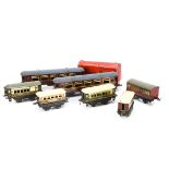 Hornby Series 0 Gauge coaching stock, LMS Saloon Coaches All 1st (2), four-wheel Pullmans - No 0 (