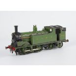 A scratch- or kit-built 0 Gauge 3-rail electric LSWR M7 class 0-4-4 Tank Locomotive, in LSWR fully-