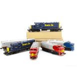 Lionel American O Gauge 3-rail Santa Fe Diesel-Electric Locomotives and Stock, two F7 powered 'A'