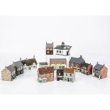 Hornby 00 Gauge Scaledale Shops and Pub, including two Corner Shops, eight old style Shops, Fine