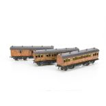 Three modified Märklin 0 Gauge GNR Bogie Coaches, two 1st/3rd composites as no 2875 in original-