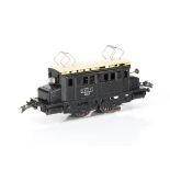 A French Hornby 0 Gauge post-war 20-volt AC electric model in SNCF gloss black with cream roof, with