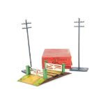 Hornby Series 0 Gauge Accessories and Track, No 1 Level Crossing, in original box, Telegraph