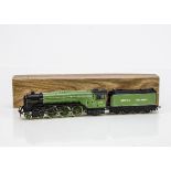 Repainted Trix 00 Gauge Class A2 Locomotive and Tender, in early bright British Railways green,