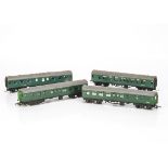 Tri-ang 00 Gauge BR SR coaches converted to a 4-COR EMU unit, conversion using BR 8.5'' coaches,