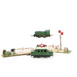 French O Gauge electric Locomotives and Level Crossing by Le Rapide (LR), a plastic-bodied outside-