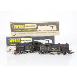 Wrenn 00 Gauge 0-6-2 Tank Locomotives, W2215 LMS black 2385, in unstamped box and W2216 BR black