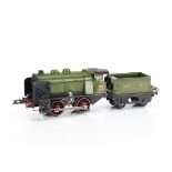 A French Hornby 0 Gauge No 1E Locomotive and Tender, in 'NORD' green livery as no 2.0051, with 34511