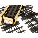 Boxed Bassett-Lowke 0 Gauge 2- and 3-rail rolled Tinplate Track, all with tinplate rail in stamped