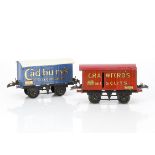 Hornby Series 0 Gauge Private Owner Vans, Crawfords, By Appointment transfer, F, roof repainted,