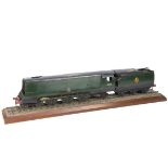 An approximately 2¼" Gauge static display model 'Merchant Navy' class unrebuilt Locomotive and