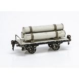 An uncommon Märklin 0 Gauge ref 1993 Gas Cylinder Wagon, in white with 'GM Co' motifs to sides and