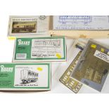 Various Makers unmade 00 Gauge 4-wheel Coach kits, Smallbrook Studio LBSC Stroudley 4 Coach Set,