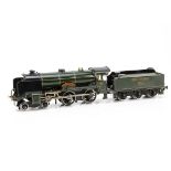 An uncommon Märklin for Bassett-Lowke 0 Gauge clockwork 'Schools' class 4-4-0 Locomotive and Tender,