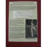 Cricket Autograph, Alred Percy 'Tich' Freeman, a clipped signature with an original postcard, by