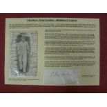 Cricket Autograph, Elias Henry 'Patsy' Hendren (Middlesex and England), a clipped signature with