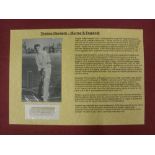 Cricket Autograph, Thomas Hayward (Surrey & England), a clipped signature together with an