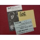 Pop Music, The Beatles, a very rare ticket to the BBC Television performance of Juke Box Jury,